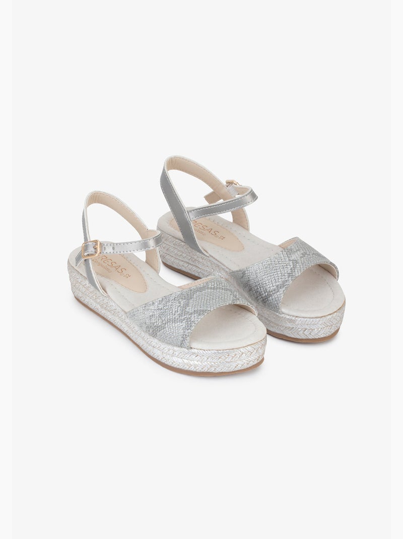 Sandalias Conguitos Snake Wedge Plata - Kiabi