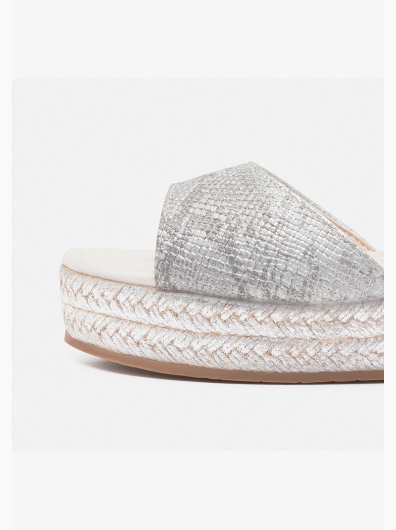 Sandalias Conguitos Snake Wedge Plata - Kiabi