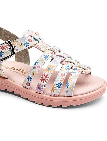 Sandalias conguitos tiras florales