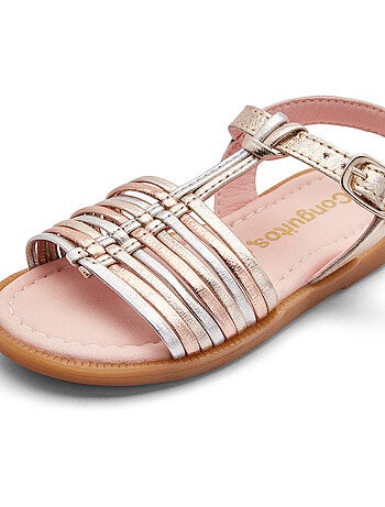 Sandalias conguitos tiras piel