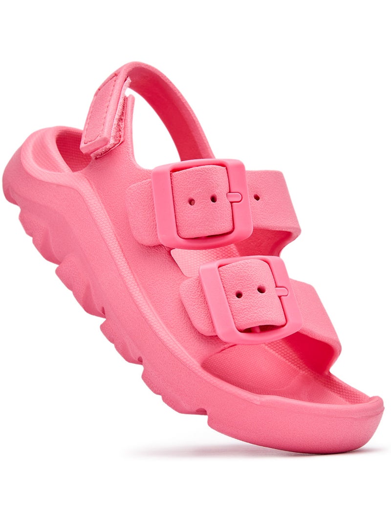 Sandalias conguitos transpirable cordones Rosa fucsia - Kiabi