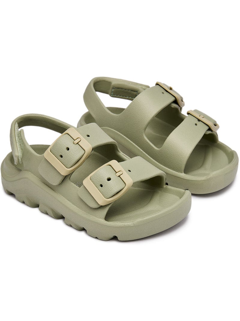 Sandalias conguitos transpirable cordones Verde claro - Kiabi