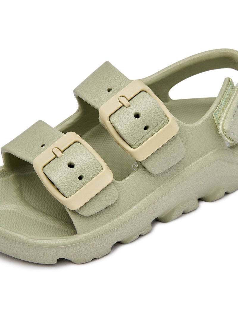 Sandalias conguitos transpirable cordones Verde claro - Kiabi