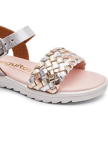 Sandalias conguitos trenzado hebilla