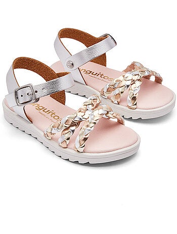 Sandalias conguitos trenzado rayas