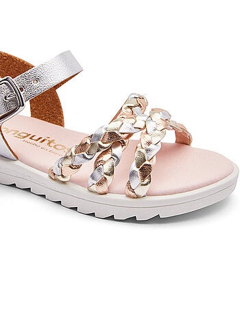 Sandalias conguitos trenzado rayas