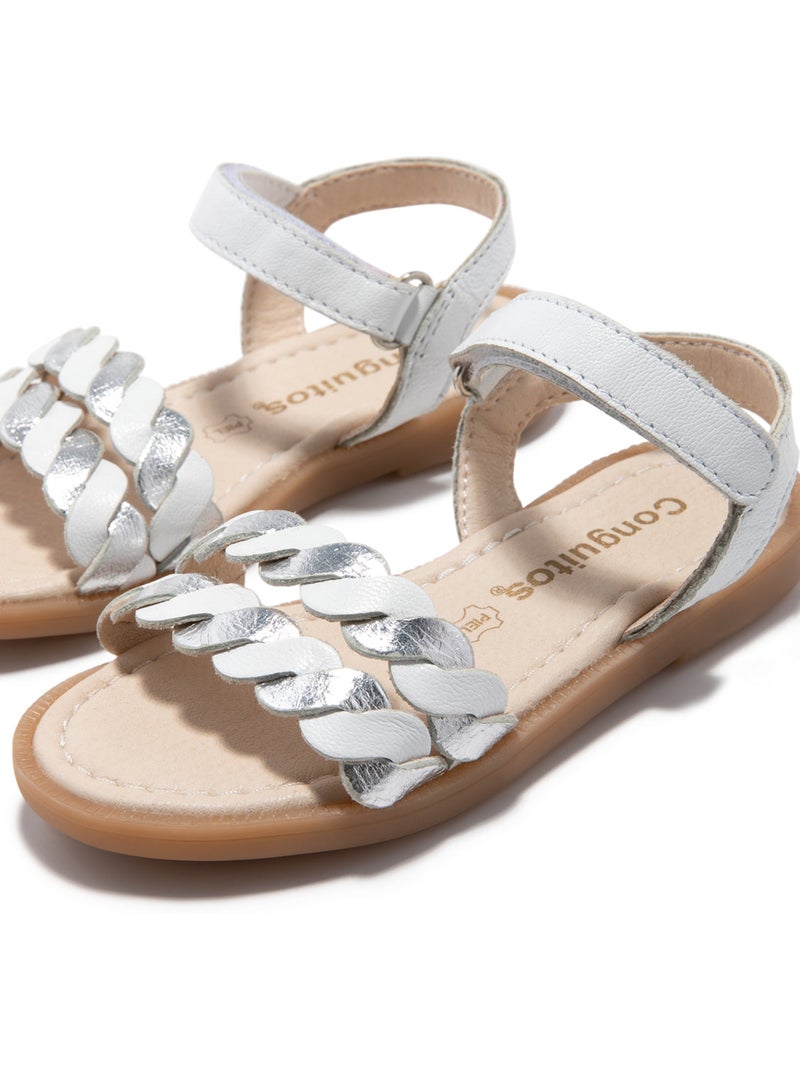 Sandalias Conguitos Trenzado Trenza Blanco - Kiabi