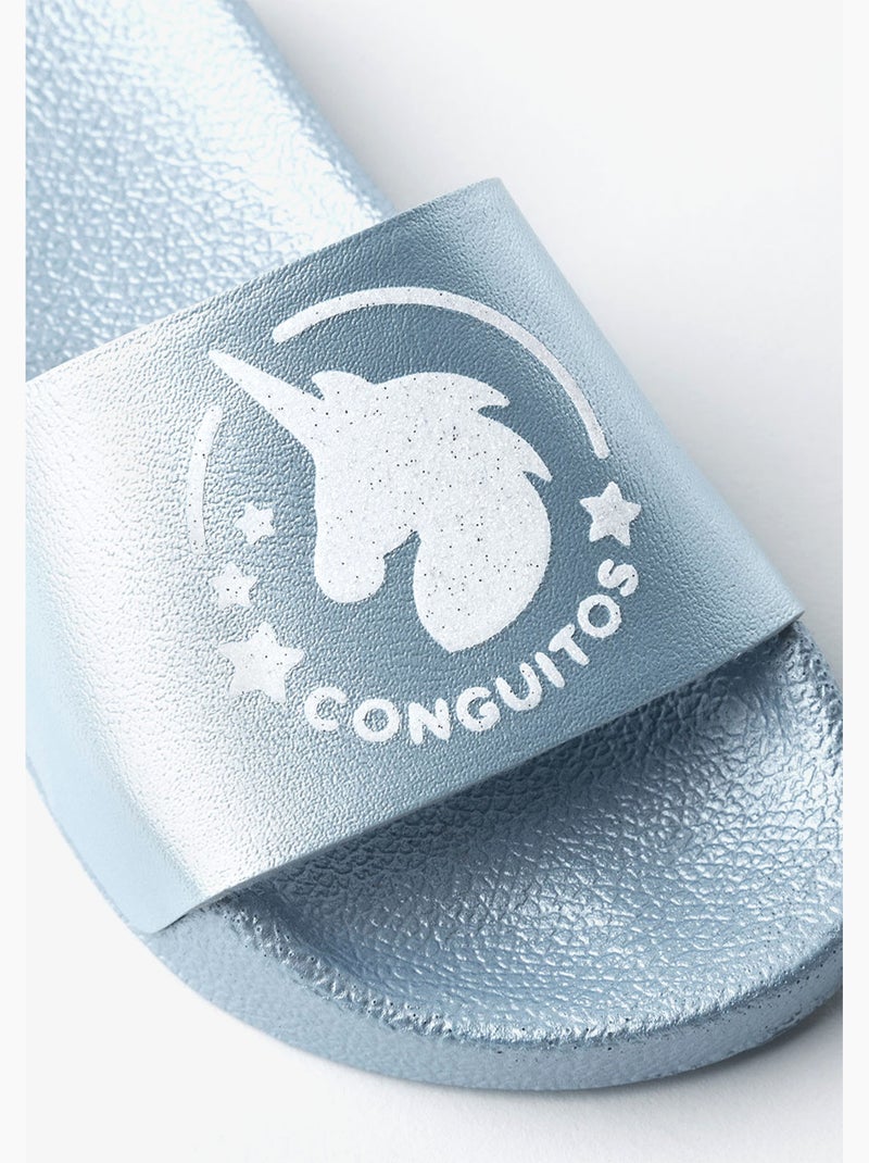 Sandalias Conguitos Unicornio's  Pool Slide Azul real - Kiabi