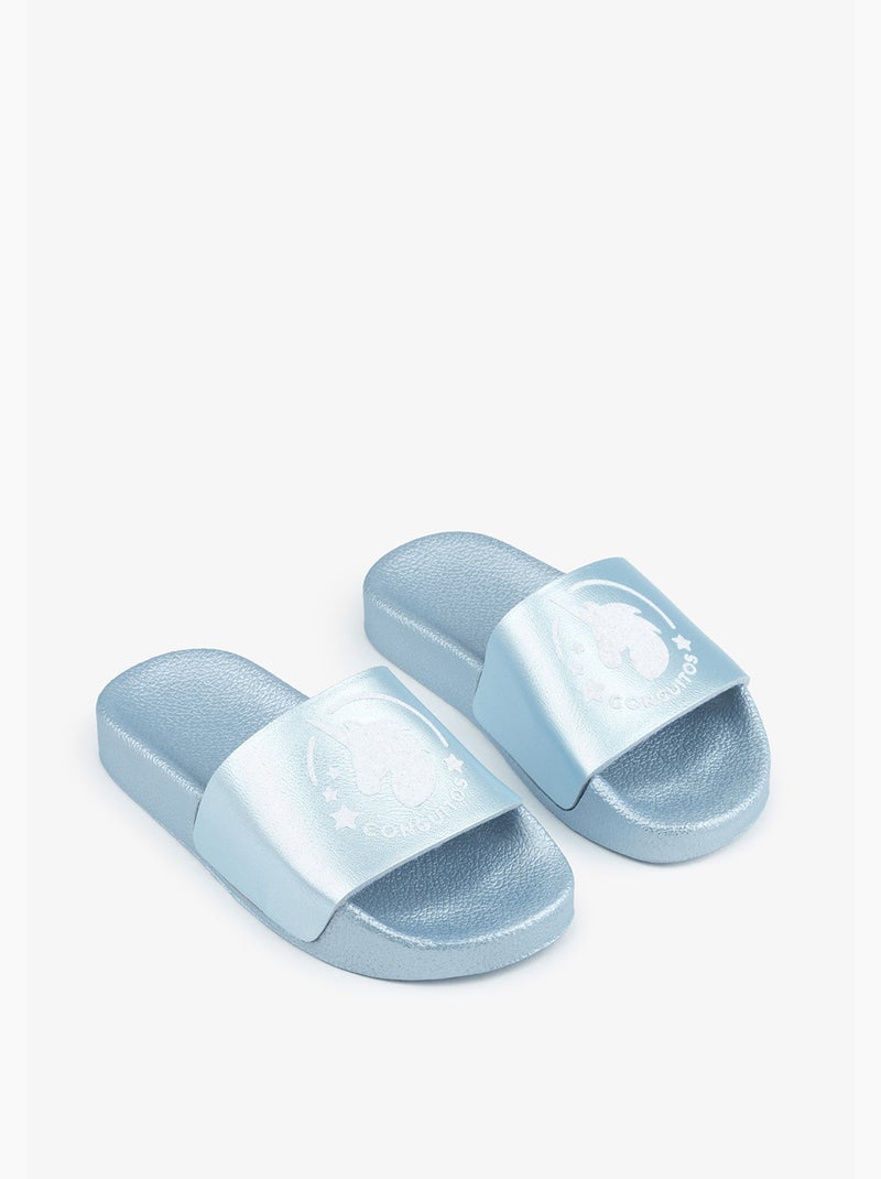 Sandalias Conguitos Unicornio's  Pool Slide Azul real - Kiabi