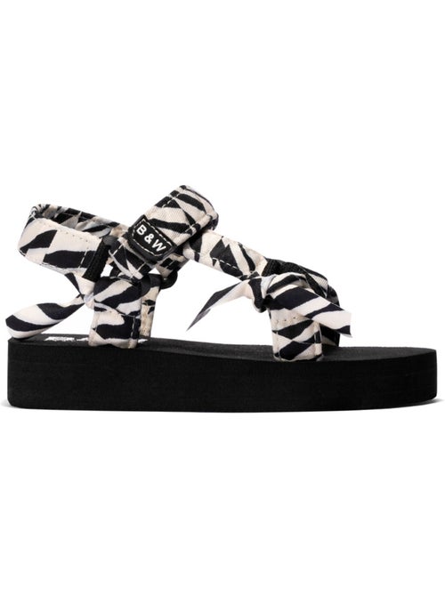 Sandalias Conguitos Zebra  B&W - Kiabi