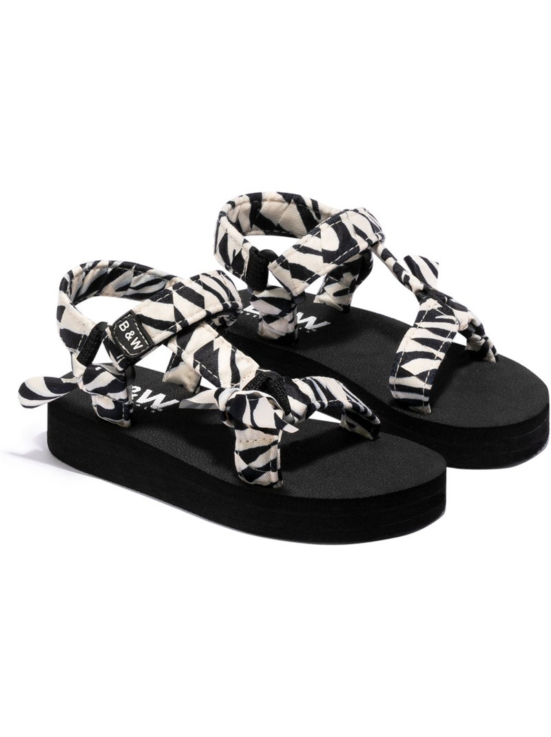 Sandalias Conguitos Zebra  B&W Multicolor - Kiabi