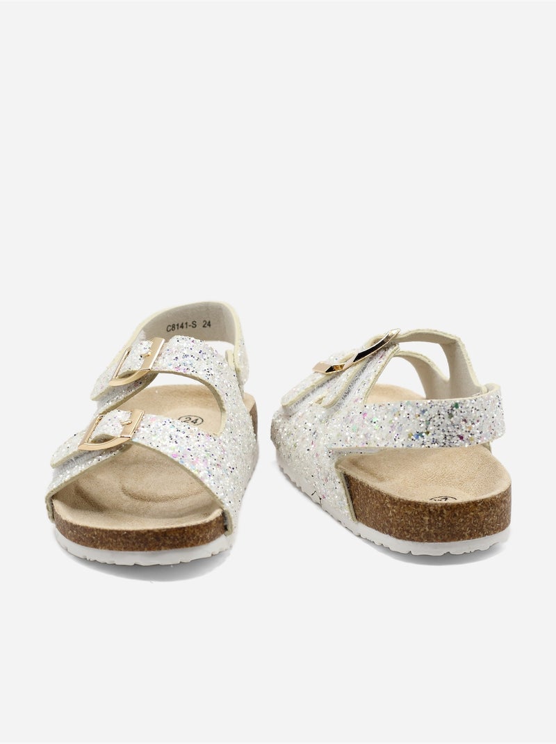 Sandalias correa cruzada Blanco - Kiabi