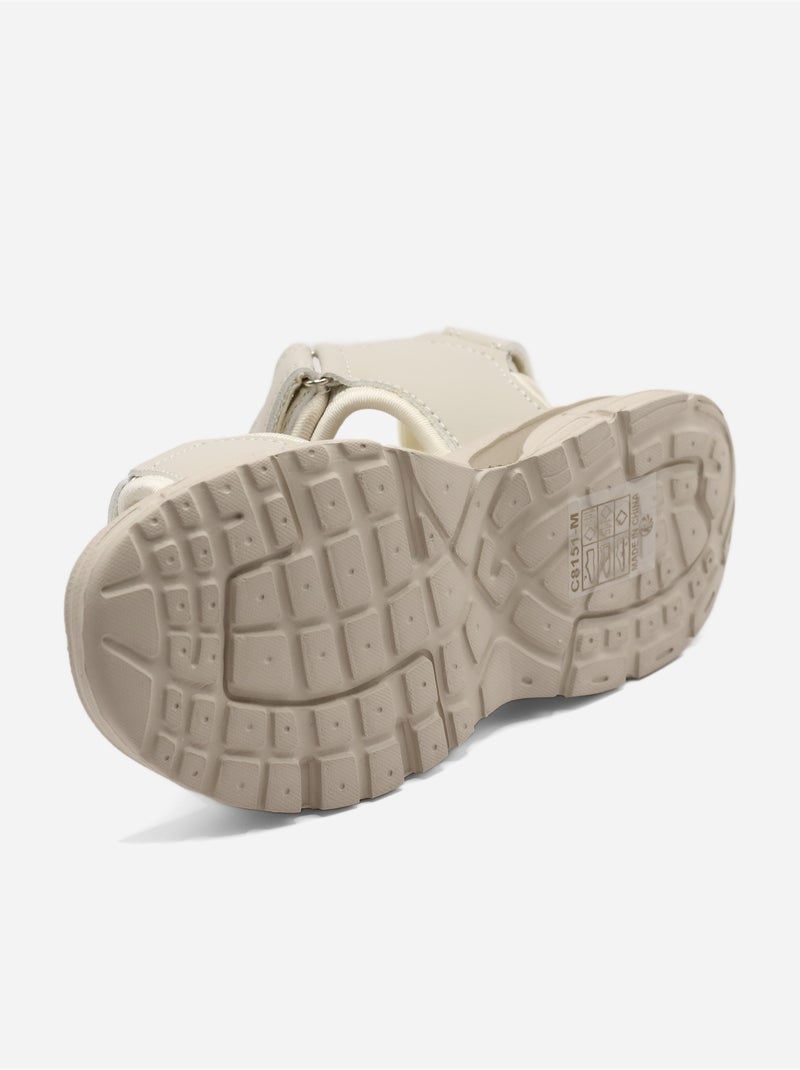 Sandalias correa cruzada Crema - Kiabi