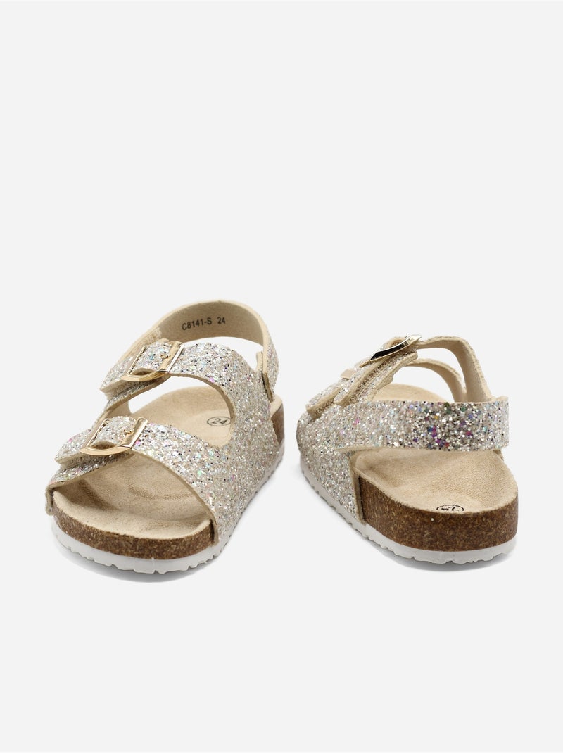 Sandalias correa cruzada Dorado/Oro - Kiabi
