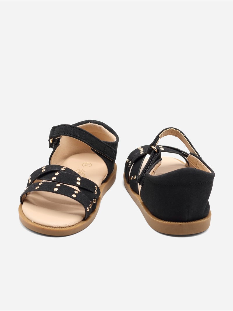 Sandalias correa cruzada Negro - Kiabi