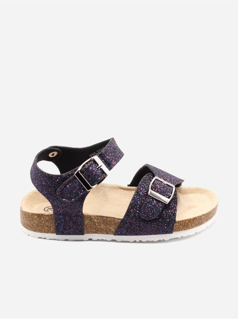 Sandalias correa cruzada Negro - Kiabi