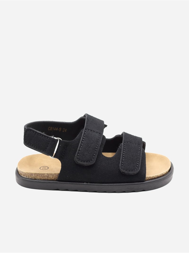 Sandalias correa cruzada Negro - Kiabi