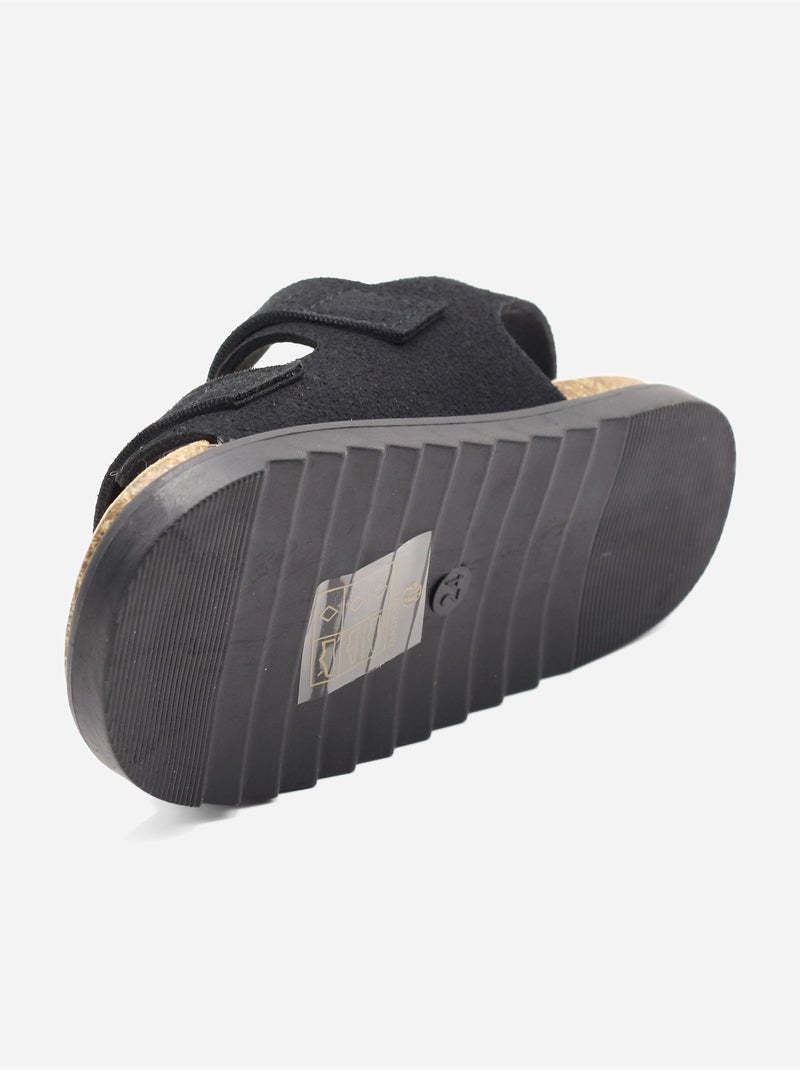 Sandalias correa cruzada Negro - Kiabi