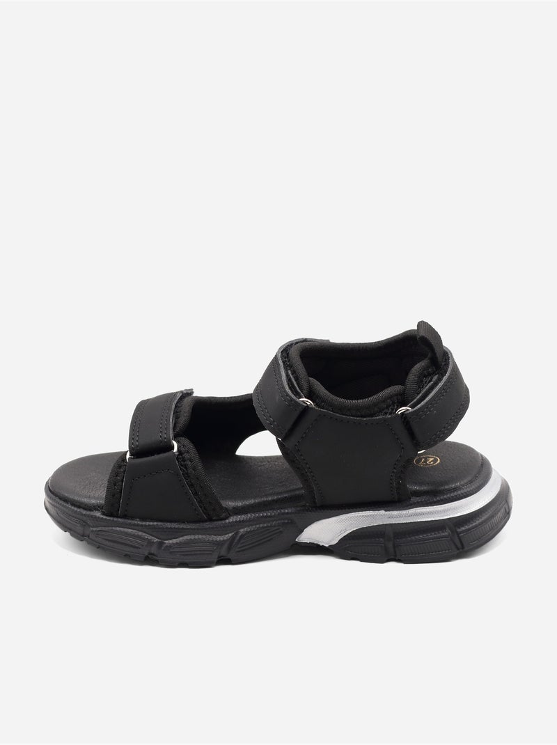 Sandalias correa cruzada Negro - Kiabi