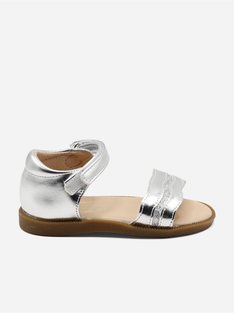 Sandalias correa cruzada Plata - Kiabi