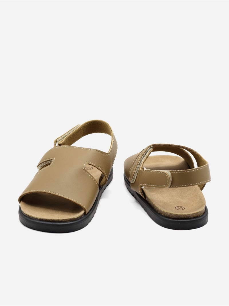 Sandalias correa cruzada Taupe - Kiabi