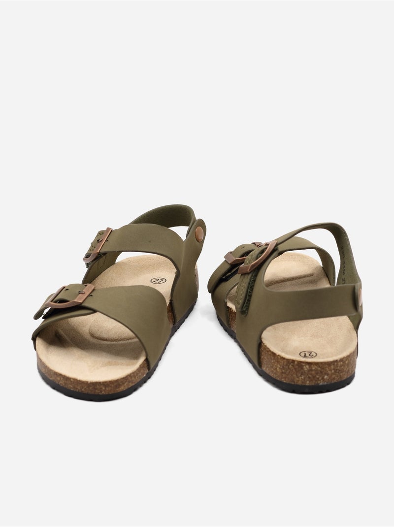 Sandalias correa cruzada Verde - Kiabi