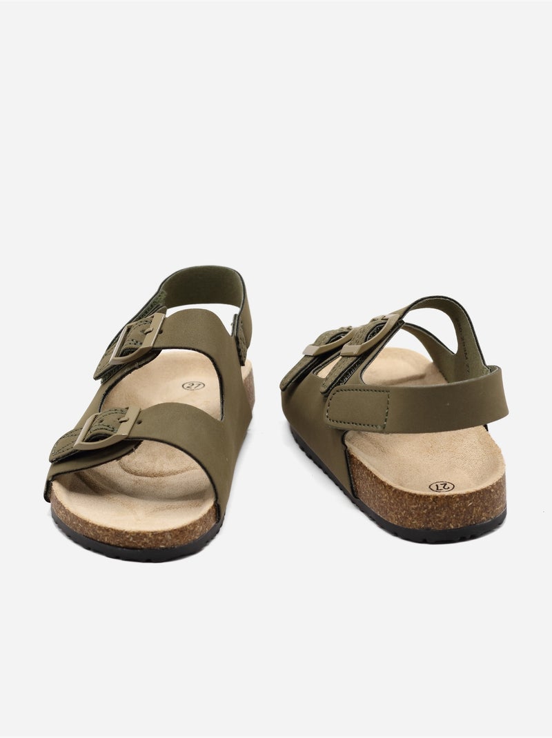 Sandalias correa cruzada Verde - Kiabi