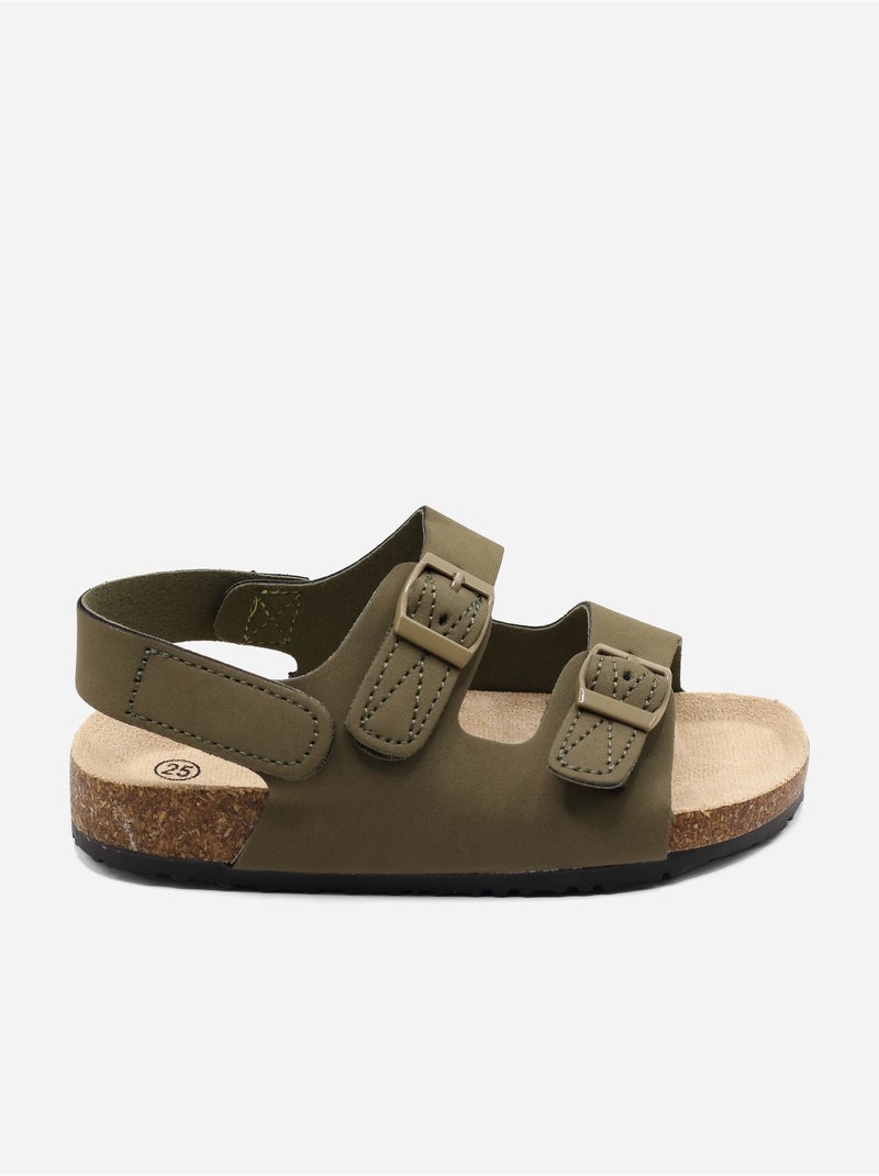 Sandalias correa cruzada Verde - Kiabi