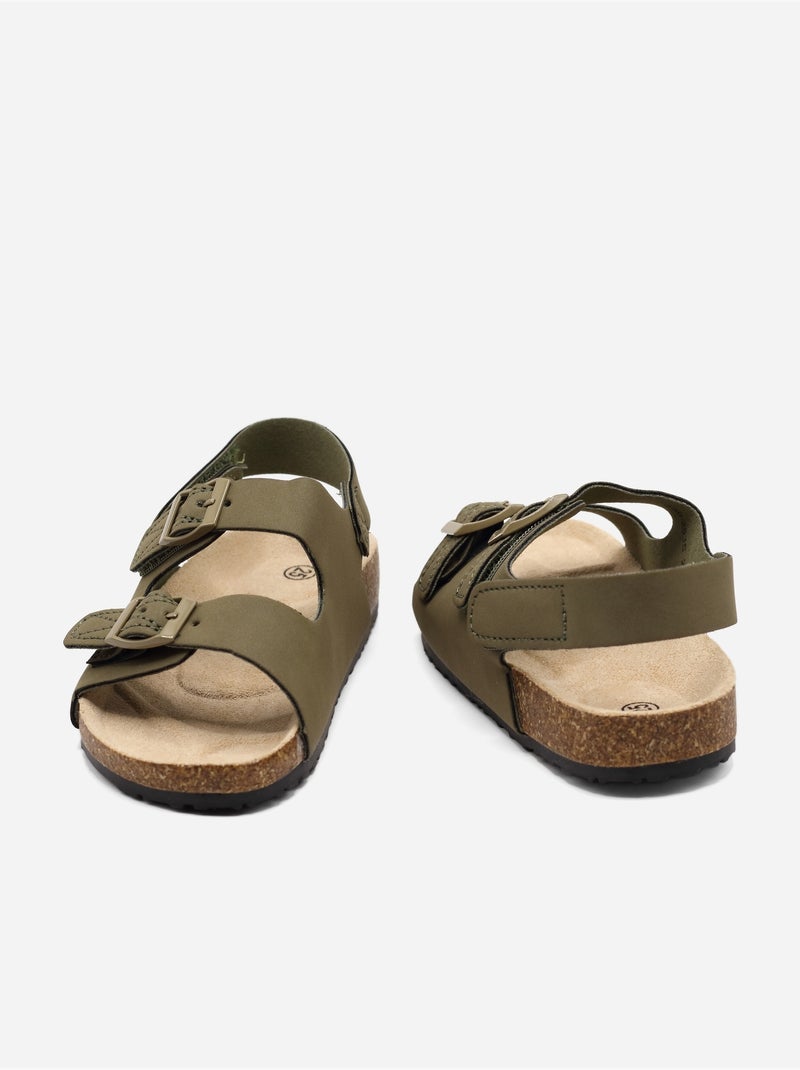 Sandalias correa cruzada Verde - Kiabi