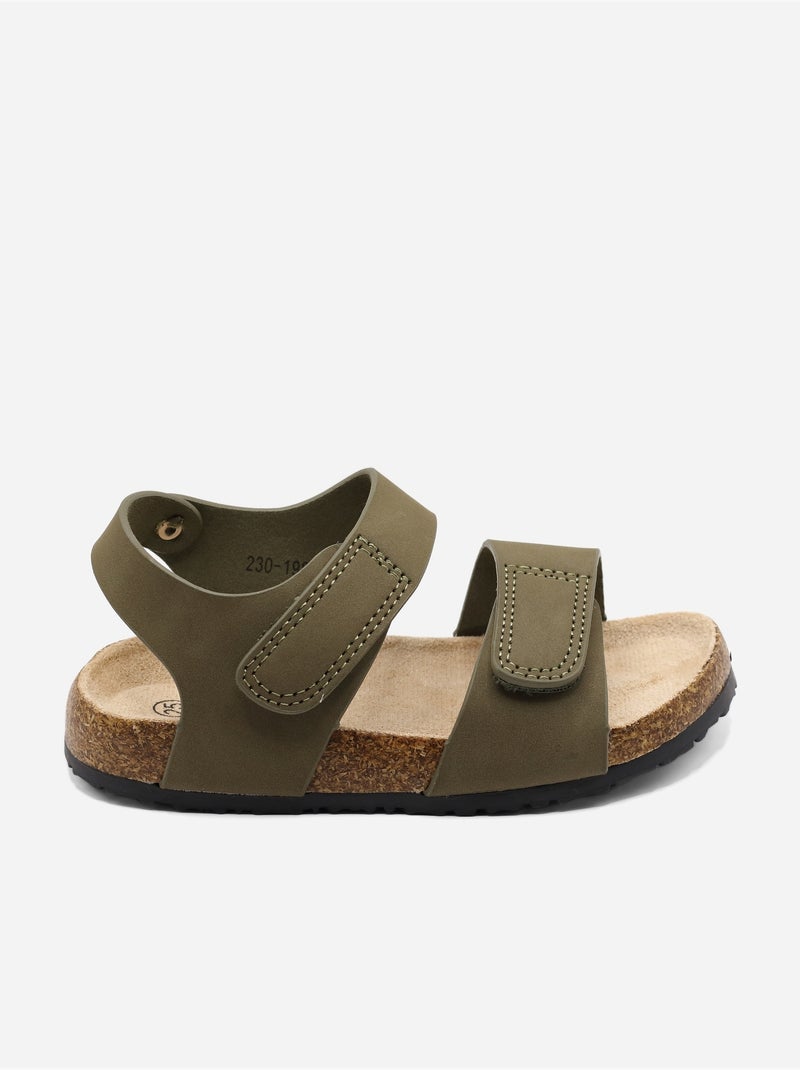 Sandalias correa cruzada Verde - Kiabi