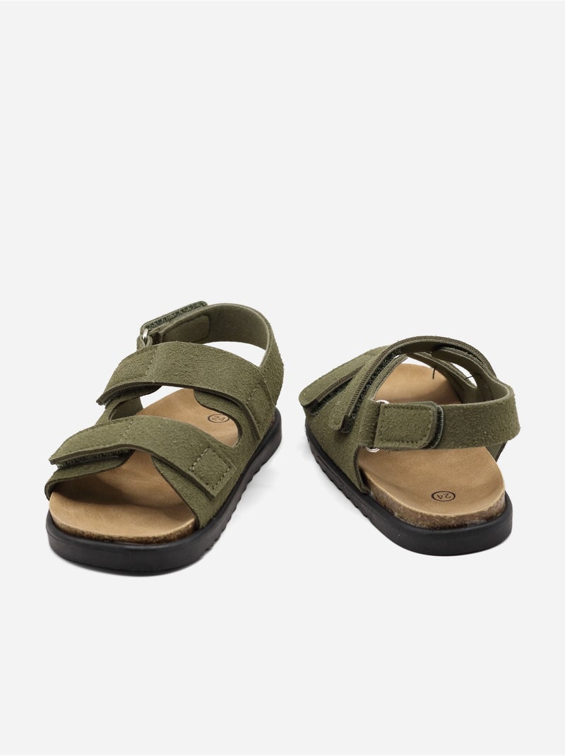 Sandalias correa cruzada Verde - Kiabi