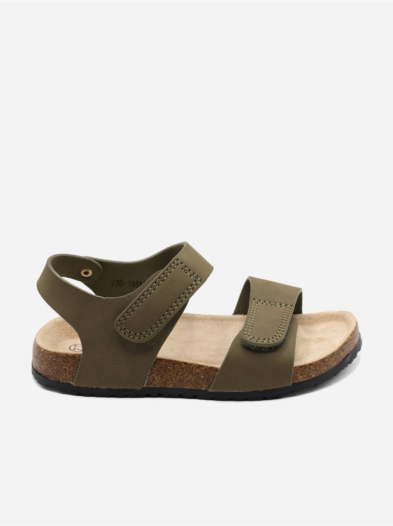 Sandalias correa cruzada Verde - Kiabi