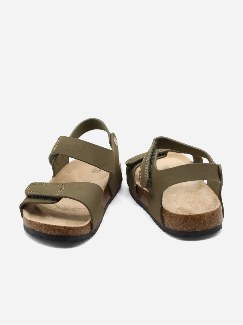 Sandalias correa cruzada Verde - Kiabi