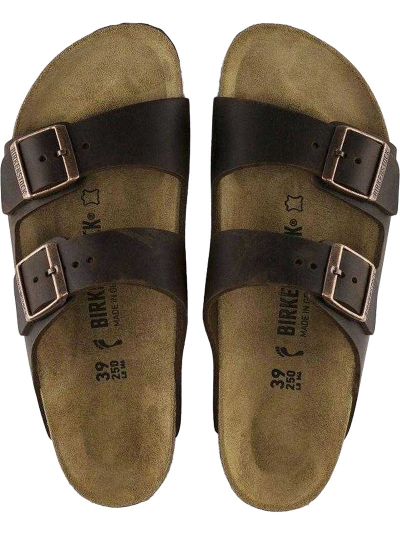 Sandalias Cuero Birkenstock Arizona Marrón - Kiabi