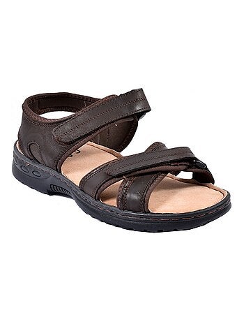 Sandalias cuero con velcro