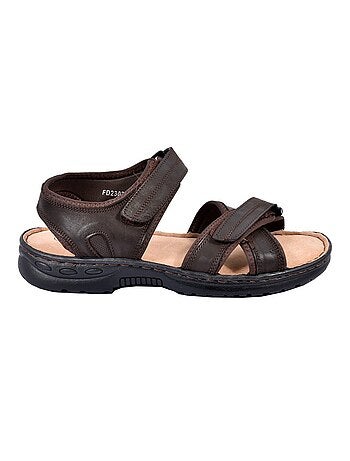 Sandalias cuero con velcro