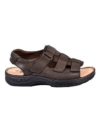 Sandalias cuero con velcro