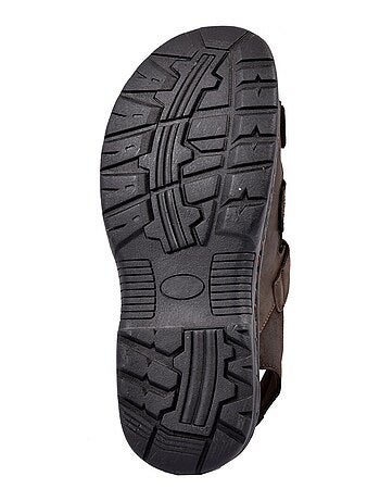 Sandalias cuero con velcro