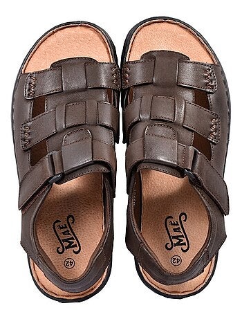 Sandalias cuero con velcro