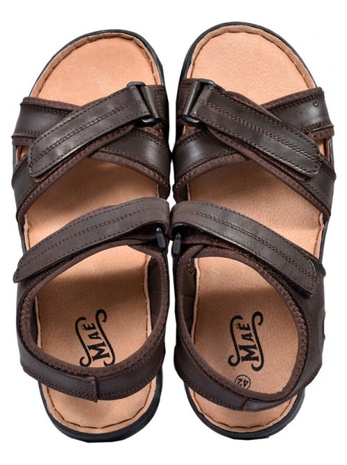 Sandalias cuero velcro - Kiabi Sandalias cuero velcro - Kiabi