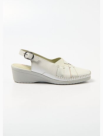 Sandalias cuña ancha confort piel - Afibel