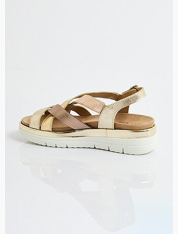 Sandalias cuña multitiras ancho ancho - Afibel