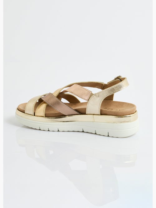 Sandalias cuña multitiras ancho ancho - Afibel - Kiabi