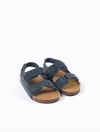Sandalias de ante con plantilla de corcho