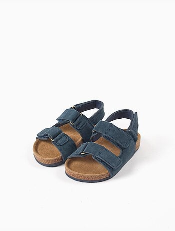 Sandalias de ante con plantilla de corcho