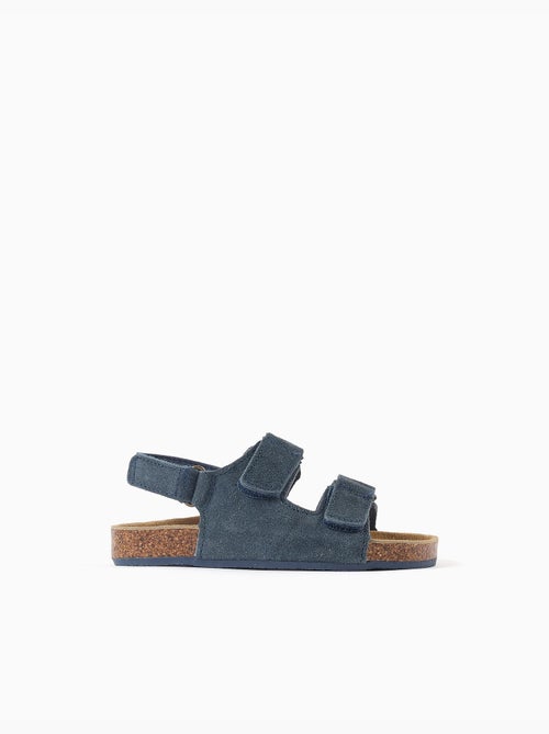 Sandalias de ante con plantilla de corcho - Kiabi