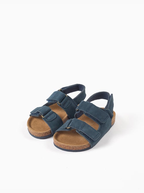 Sandalias de ante con plantilla de corcho - Kiabi