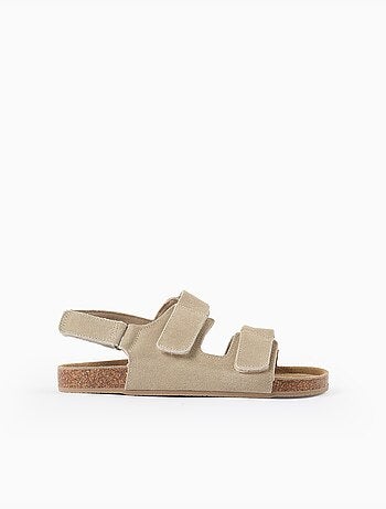 Sandalias de ante con plantilla de corcho