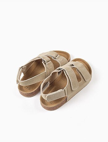 Sandalias de ante con plantilla de corcho