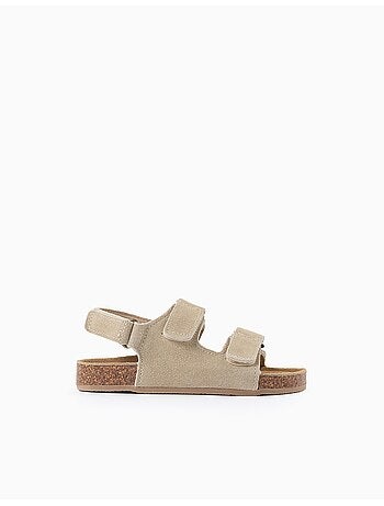 Sandalias de ante con plantilla de corcho